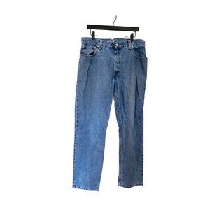 Mens Basic Editions Blue Denim Jeans Size 36 X 32 Straight Fit